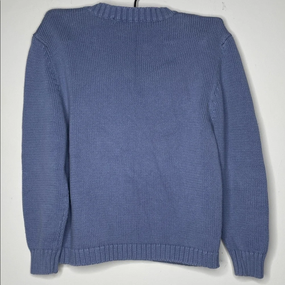 Blue Sweater with Black Dog Design Size XL KIDS